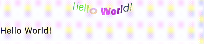 wiggly combined text